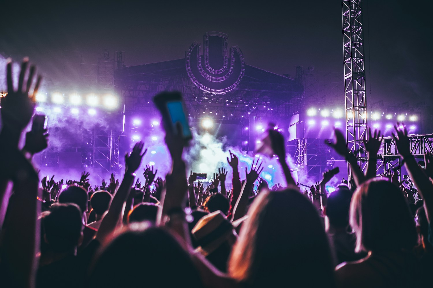 Real concert crowd and live event energy