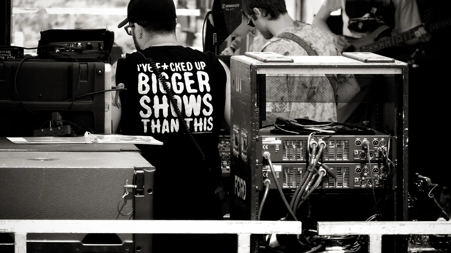Production Technician at a live event